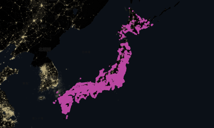 太陽光発電の位置図